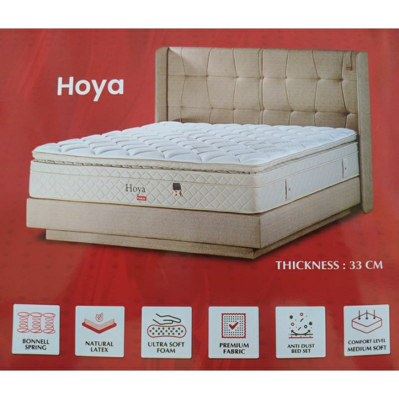 Springbed Helux Hoya 180×200 - Garansi 15 Tahun - Tebal 33cm - Medan