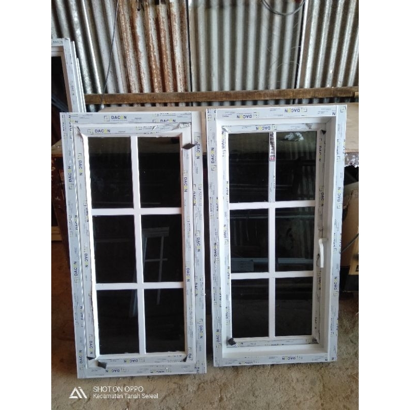 jendela aluminium ornamen Ukuran 180x50 Free Packing Kayu
