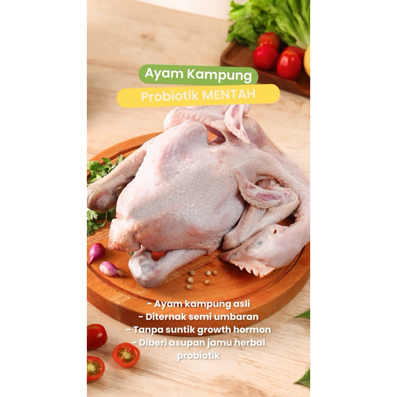 

Ayam kampung Probiotik potong 8&12 Frozen