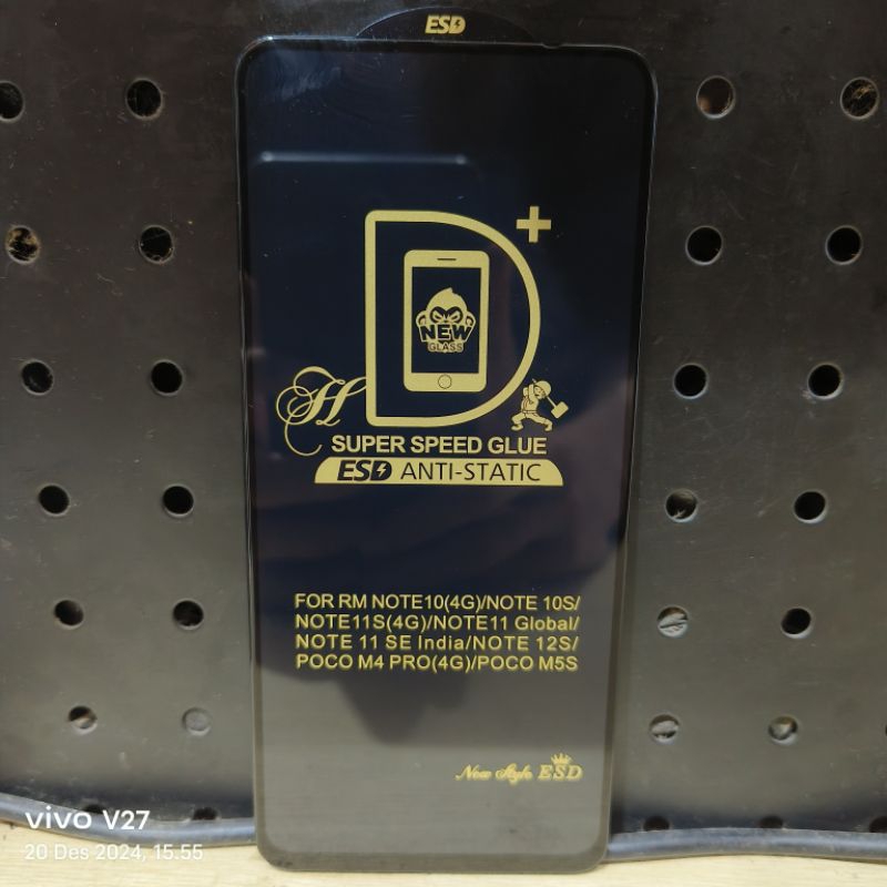 TG REDMI NOTE 10S TEMPERED GLASS CLEAR ESD FULL