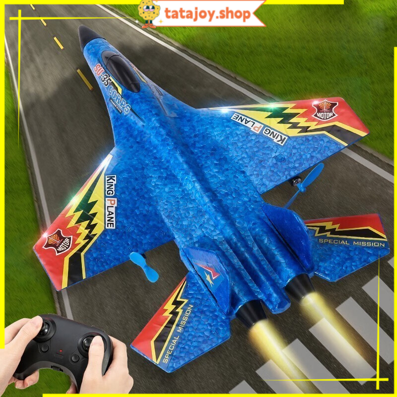 [Tatajoy] Pesawat RC Terbang Remote Control LED Pesawat Glider Airplane F22 su35