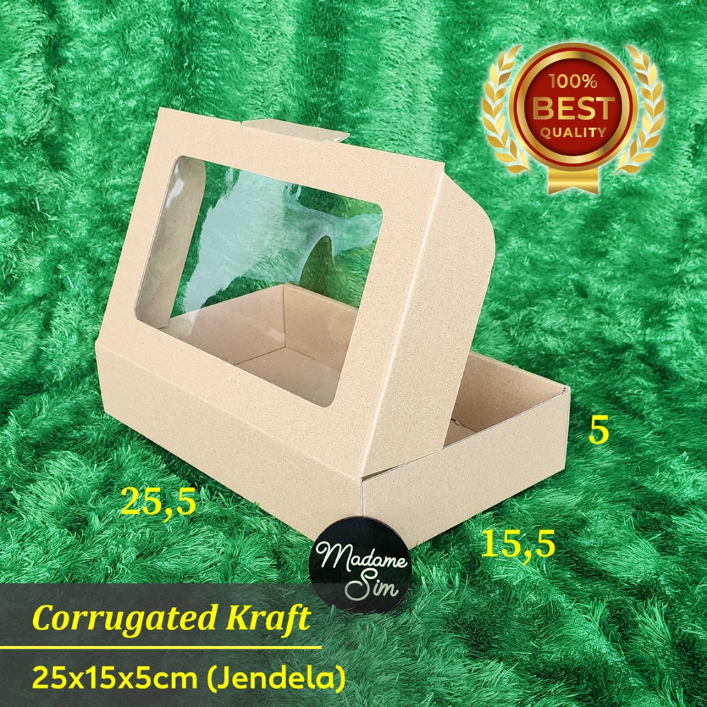 

BOX PACKING - KOTAK - KARDUS - DUS 25x15x5 - JENDELA (ISI : 10 PCS)