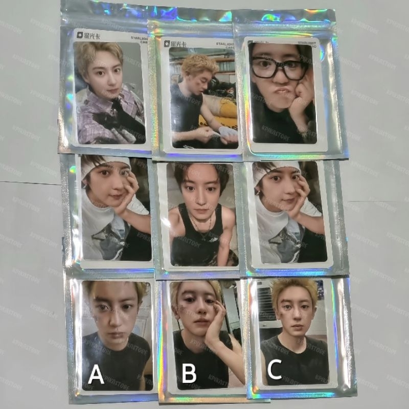 PHOTOCARD OFFICIAL CHANYEOL BLACK OUT PC QQ SEALED baekhyun nen kai sehun barudak suho chen xiumin k