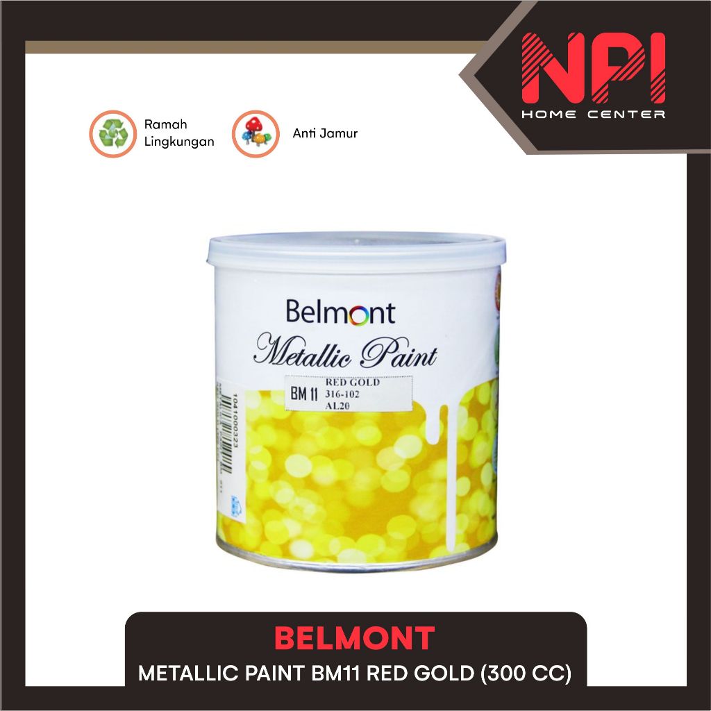 Belmont - Cat Tembok Interior Eksterior Metallic Bm11 300 Cc Red Gold