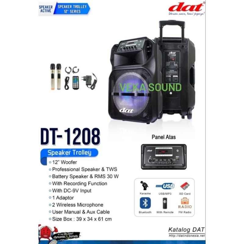 SPEAKER PORTABLE  DAT DT 1208 BLUETOOTH