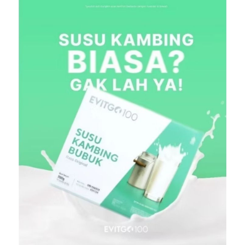 

evitgo100 susu bubuk kambing etawa original(isi 10 sachet)