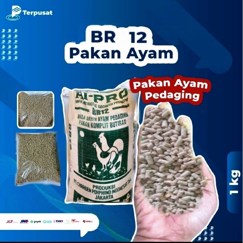 Per 1 Kg Pur Ayam BR 12 HI-PRO Pakan ayam dewasa pedaging