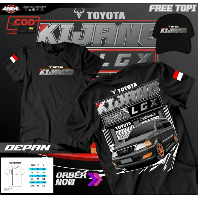 kaos sablon kijang lgx