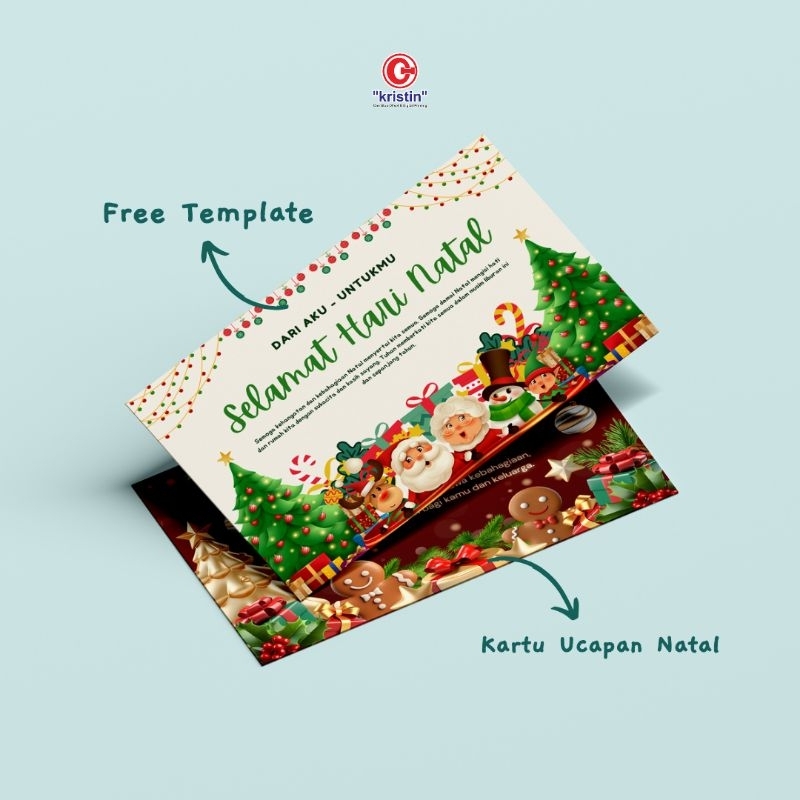 

KARTU UCAPAN NATAL / GREETINGS CARD CHRISTMAS | FREE TEMPLATE | HIGH QUALITY