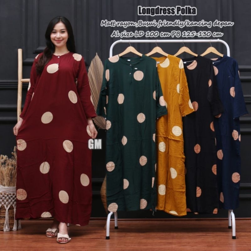 DAPAT 3 DAN 2 PCS ||| daster panjang lengan panjang busui kain adem