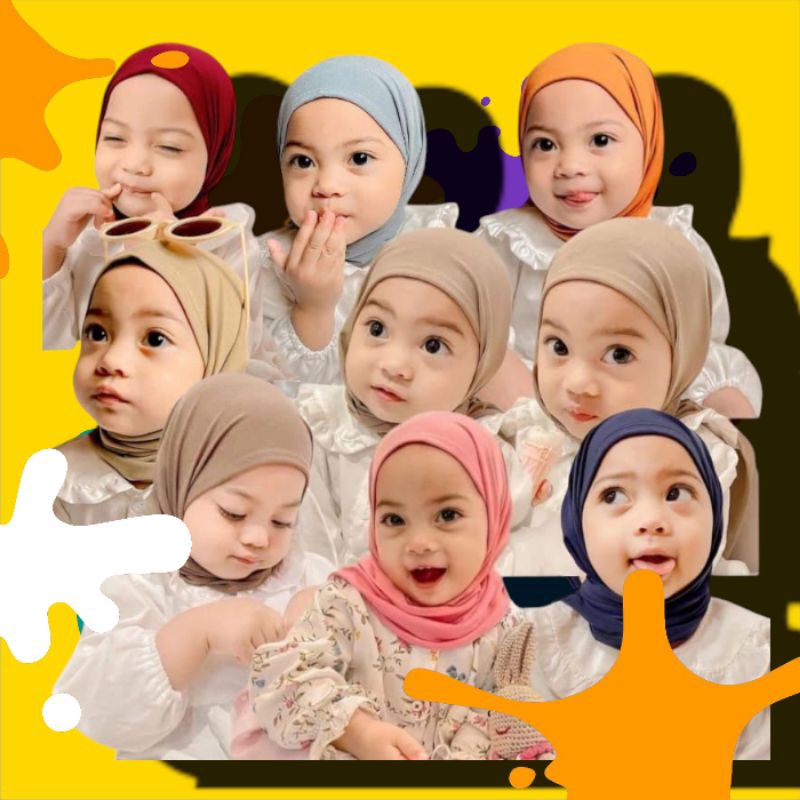 Kerudung Fasmina Anak Untuk Usia 1 - 5 Tahun Lucu
