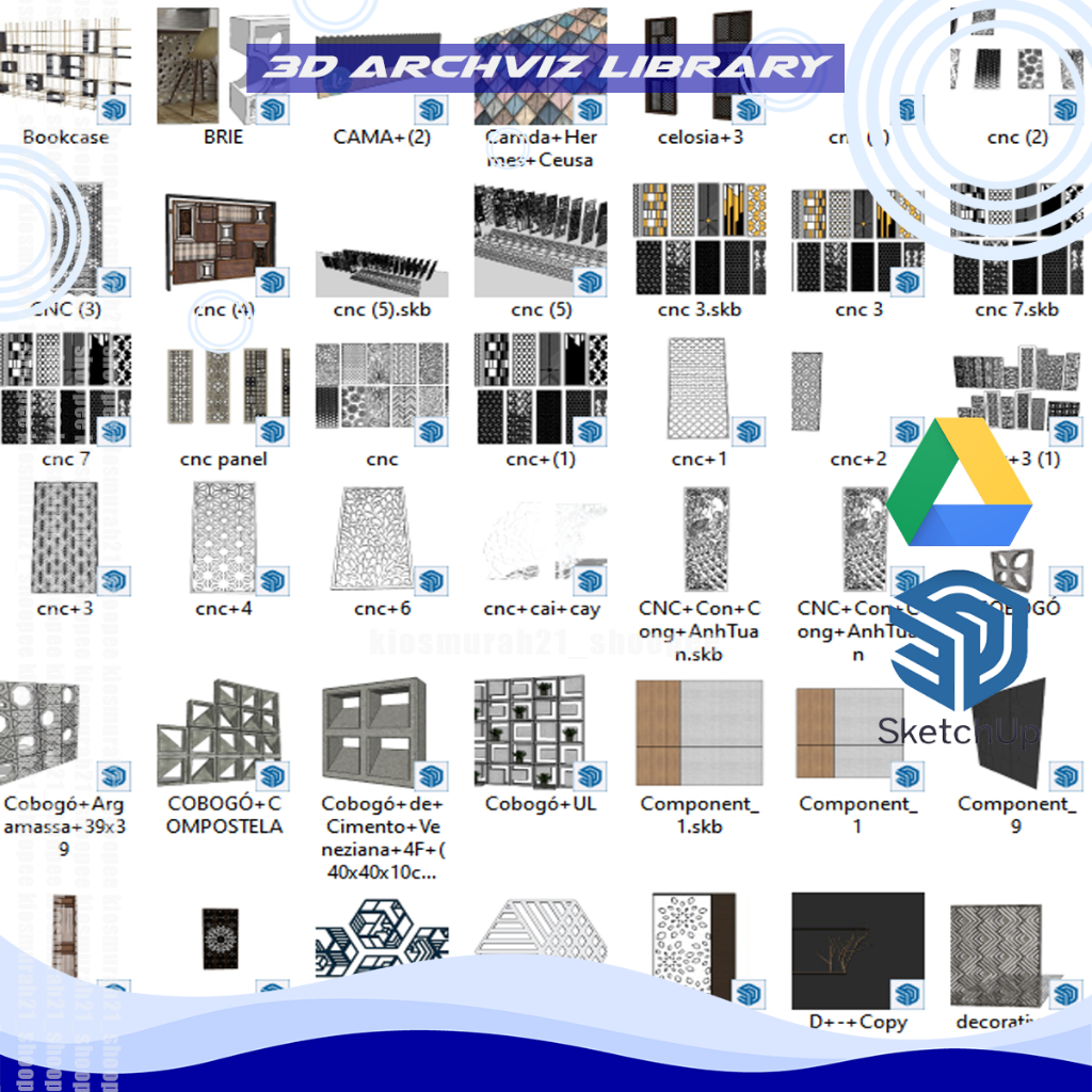 230 Pattern Sketchup Model Asset Library