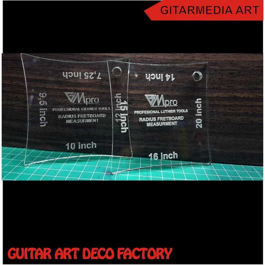 pengukur radius fretboard gitar akustik dan elektrik/ radius presisi untuk chek radius fretboard