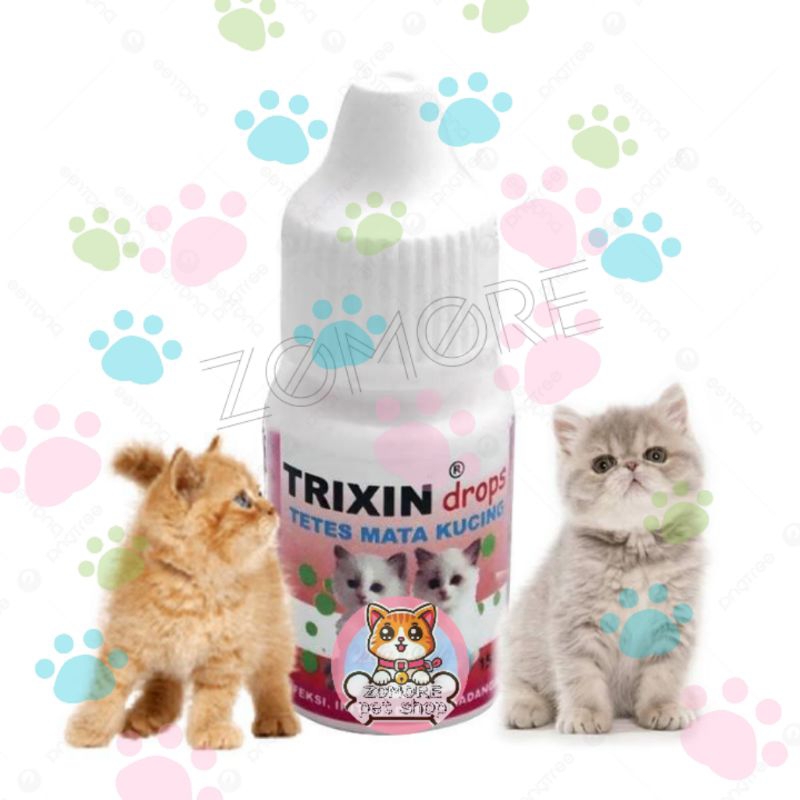 TRIXIN DROP - Obat Tetes Mata Hidung Kucing Cat Kitten Anti Infeksi Iritasi Mata Tetes Mata Hewan - 