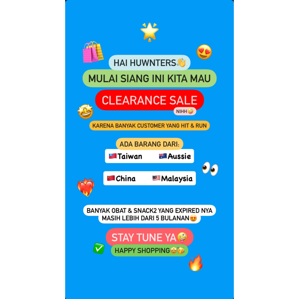 

Clearance Sale ( Snack )