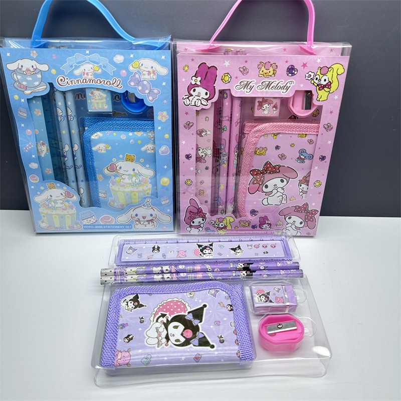 

STATIONERY PAKET SET ALAT TULIS ANAK JINJING LUCU VIRAL STUDY SET 6IN1 DOMPET SOUVENIR HADIAH ANAK