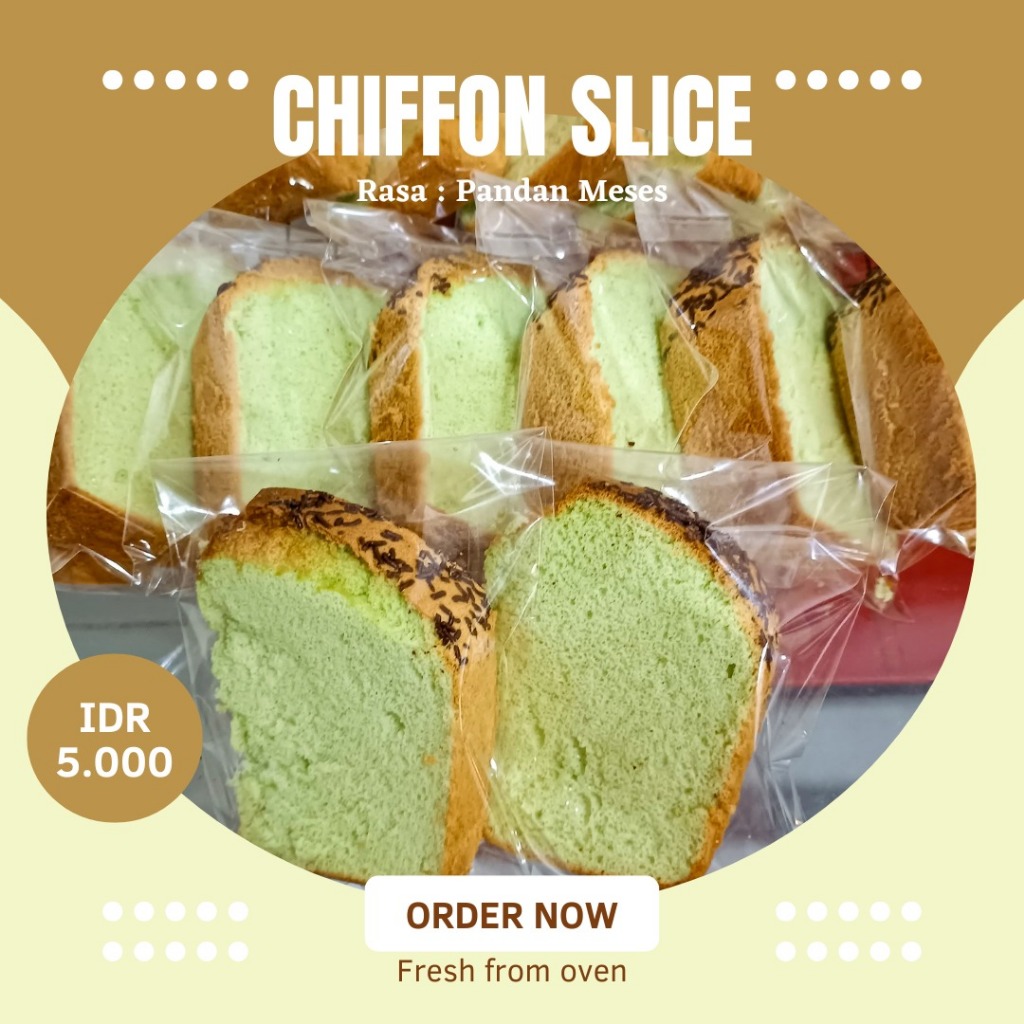 

CHIFFON SLICES PANDAN MESES - HOMEMADE LAYBAKERYS