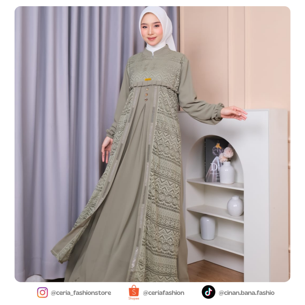 Gamis Brokat Kondangan, Gamis Brokat 2025, Dress Kondangan,Gamis Lebaran 2025 Model Gamis Terbaru
