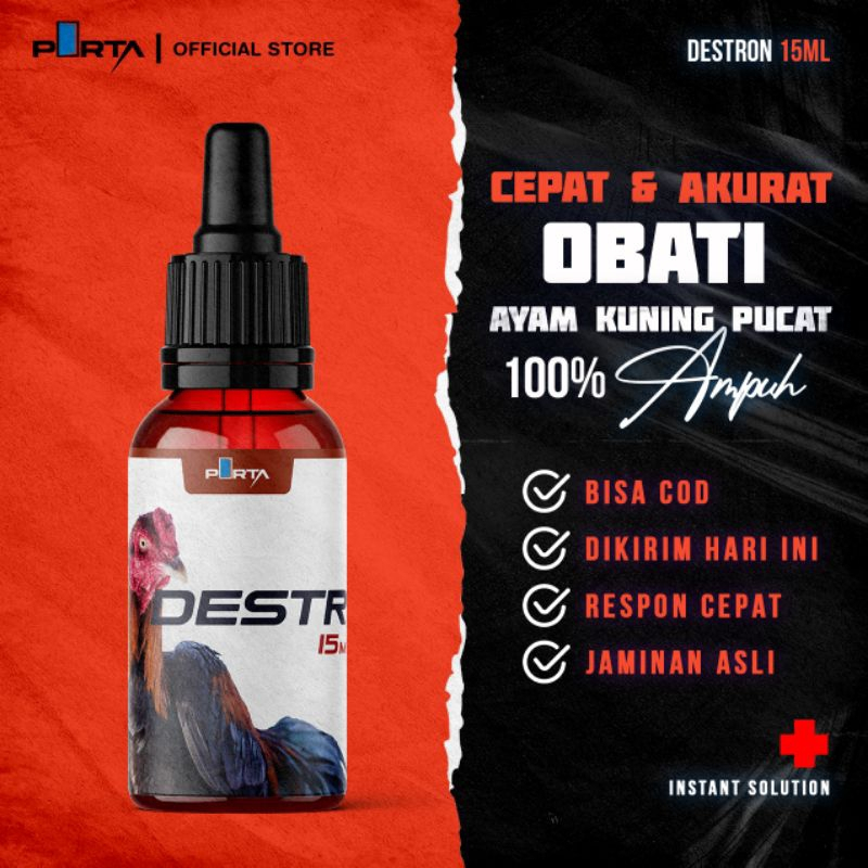 DESTRON OBAT AYAM SAKIT KUNING PUCAT LESU LEMAS