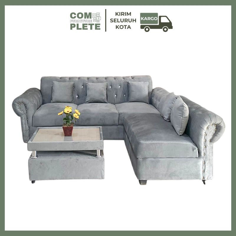 Sofa Sudut L Putus / Sofa Tamu Minimalis Modern / Sofa L Sudut / Kursi Tamu Murah Jakarta Bogor Depo