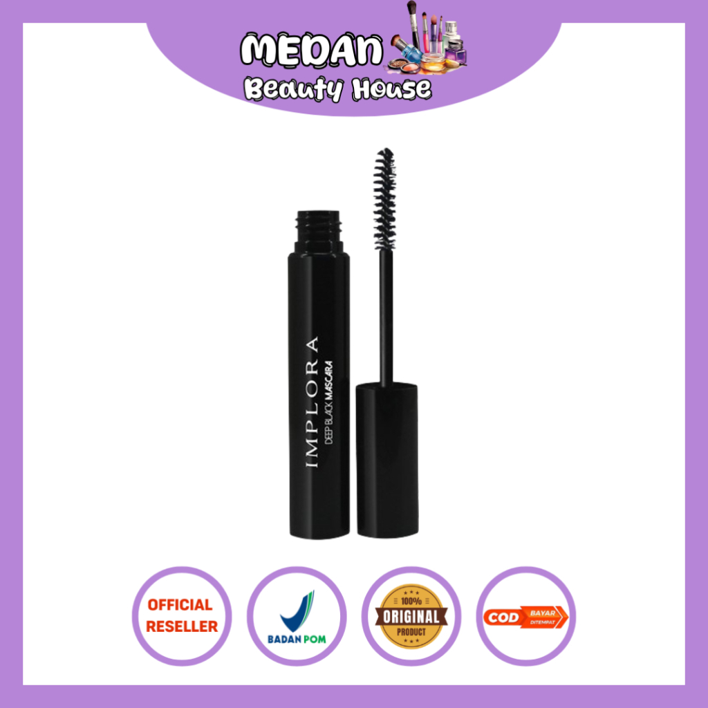 IMPLORA Deep Black Mascara Extra Black BPOM ORI 100% / Maskara Implora