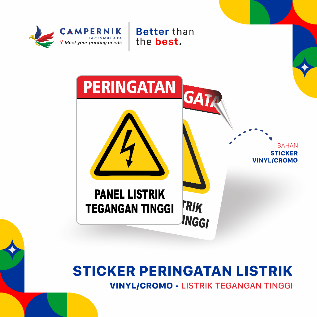 

STIKER PERINGATAN PANEL LISTRIK TEGANGAN TINGGI / PANEL LISTRIK TEGANGAN TINGGI / STIKER LISTRIK / STIKER K3 LISTRIK