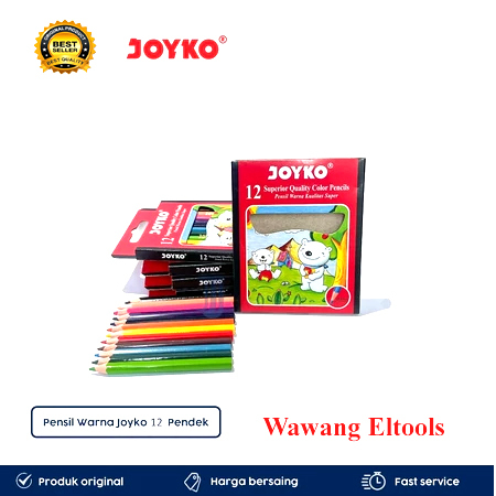 

[1 Set] Pensil Warna / Color Pencil Pendek Joyko 12 CP-S12