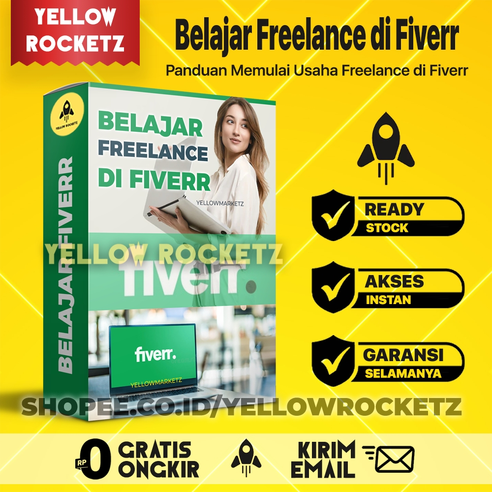 KELAS ECOURSE FREELANCE FIVERR - Materi Video Tutorial Kerja Lepas Internasional di Platform Fiverr