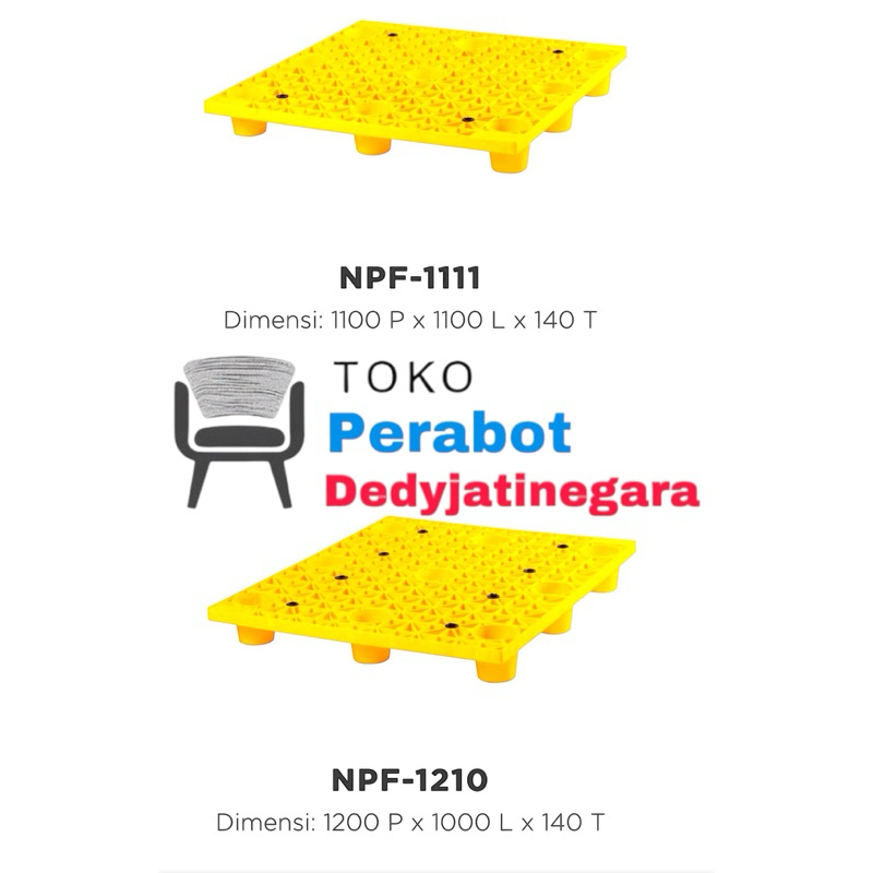 Palet Plastik Rabbit NPF-1111 dan NPF-1210