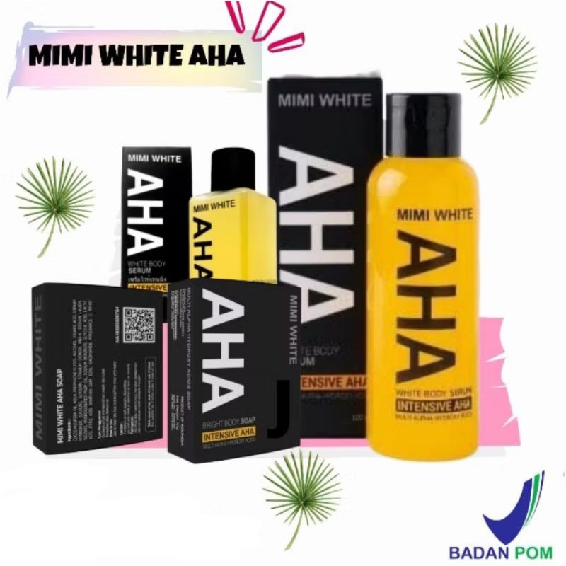 MIMI WHITE AHA BPOM | MIMI AHA BODY LOTION | MIMI AHA BODY SERUM | MIMI AHA BODY SOAP INTENSIVE AHA 