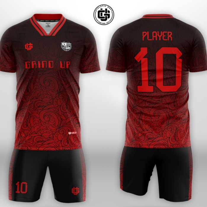 (BISA SATUAN) SETELAN JERSEY FULL PRINTING FREE DESIGN NAMA /NOMER PUNGGUNG/SPONSOR BAJU FUTSAL INDO