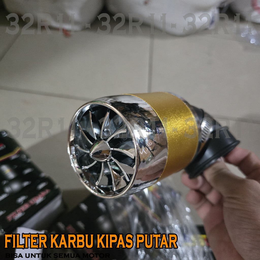 anti air Filter Carbu / Karburator Model Kipas Universal Sepeda Motor