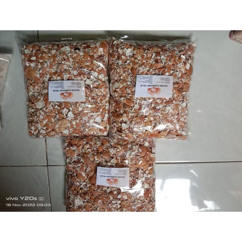 Cangkang telur ayam 1kg (gragal)