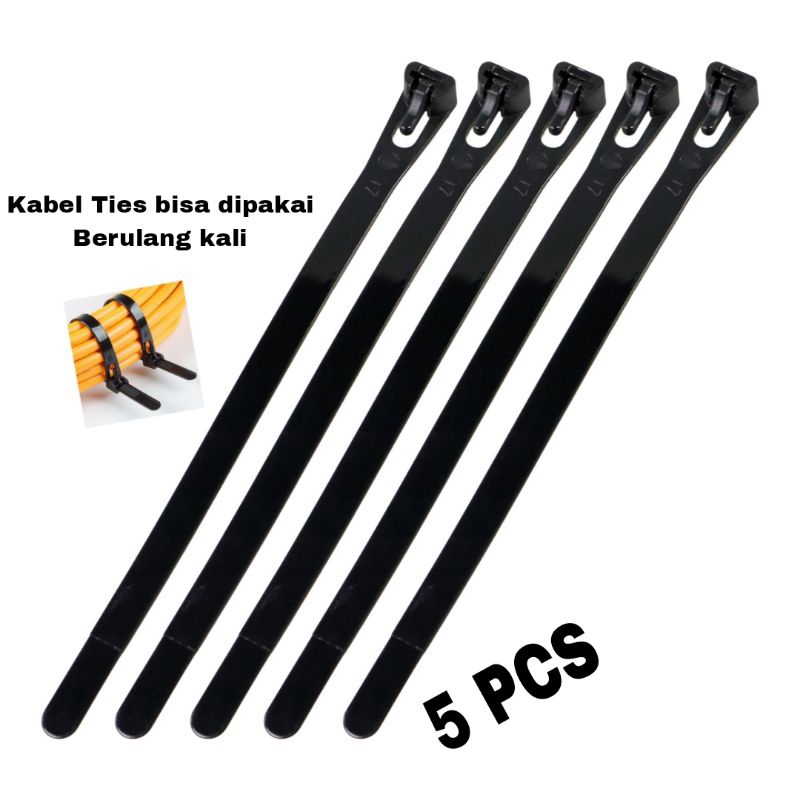 Kabel Ties Zip Reusable Kabel Tie Organizer Bisa dipakai Berulang kali