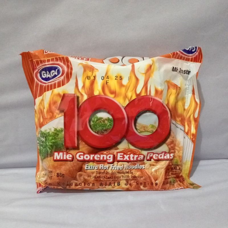 

Gaga 100 Mie Goreng Extra Pedas 88g