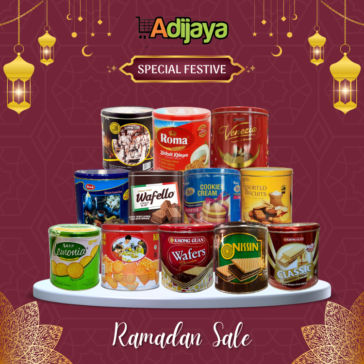 

Promo Festive Special Ramadhan Jajan Kaleng Bulat Khong Guan | Biscuit Monde Wafer Nissin