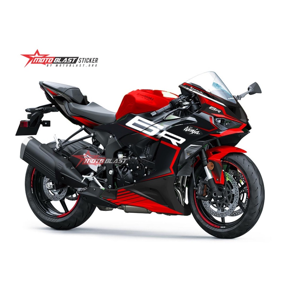 Decal Sticker ZX6R 2023-up Red Sporty Full Body Motoblast