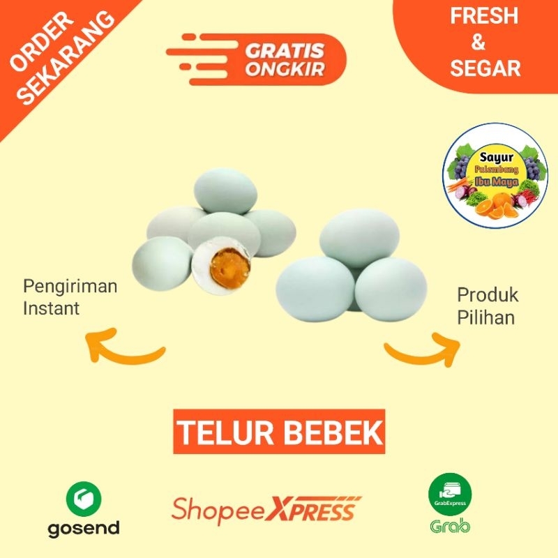 

Telur Bebek Asin / Mentah - Sayur ibu maya palembang