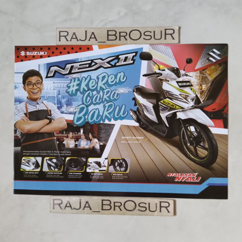 Poster brosur katalog flyer Suzuki Nex II Nex 2 Sporty 2018