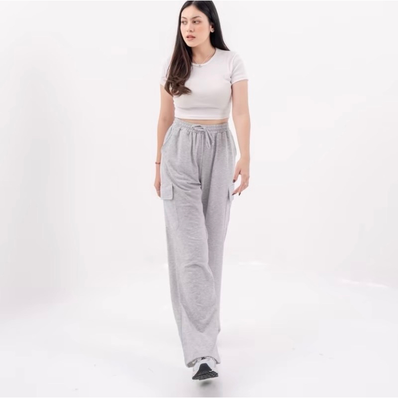 Yoona Cargo Pants-Celana Babytery korean loose Pants Panjang
