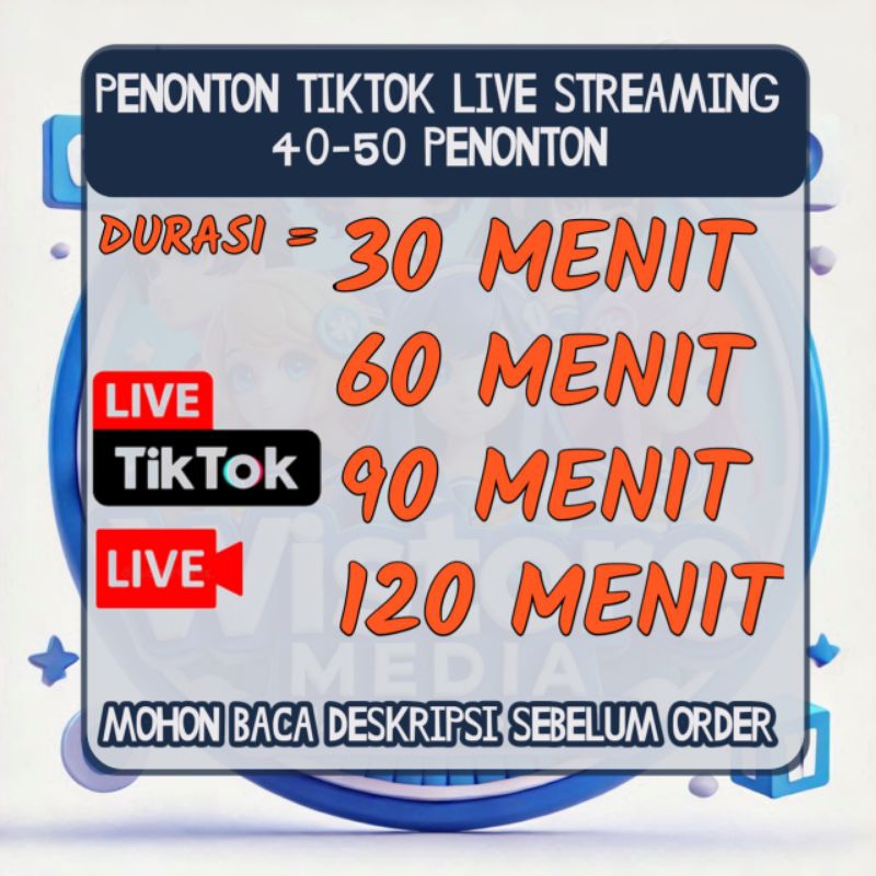 Penonton Live streaming TikTok 40-50 penonton live tt
