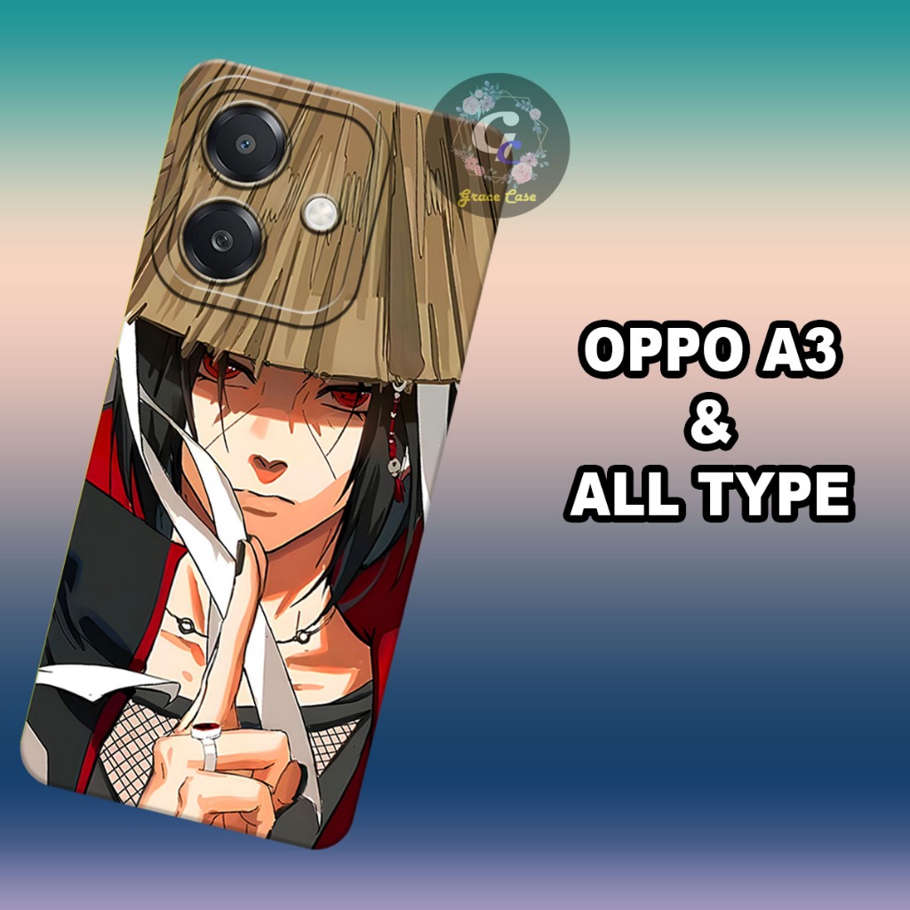 (GC7) Softcase karet Hp OPPO A3 Terbaru 2024 | Case Motif NARUTO | Case  Hp OPPO A3   TERBARU 2024 S