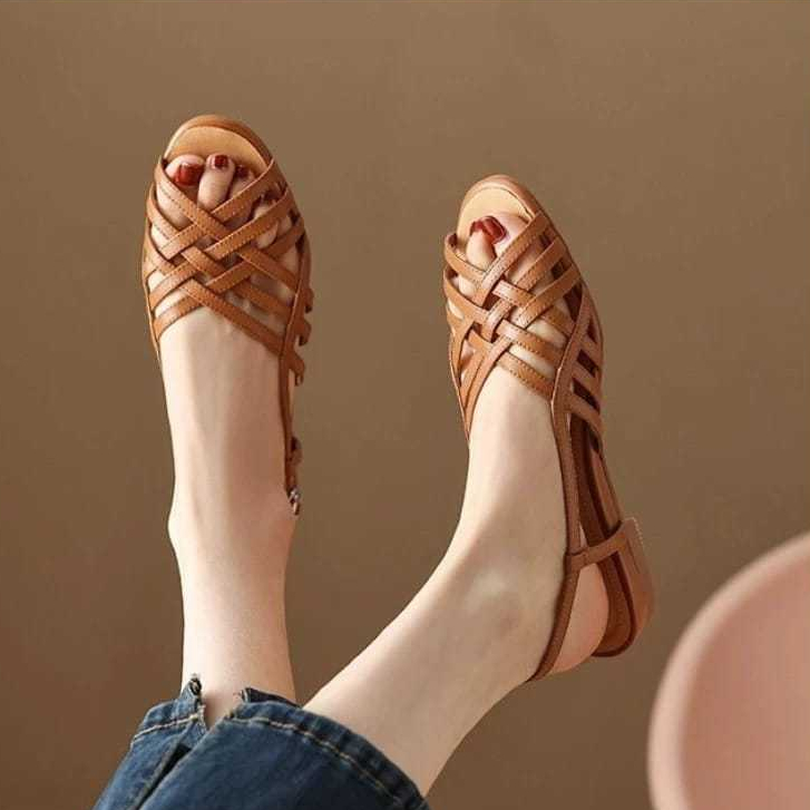 BEST DEALS AURORA - SANDRINA FLATS SEPATU WANITA MODEL BALET ANYAM FLAT SHOES ANGGUN