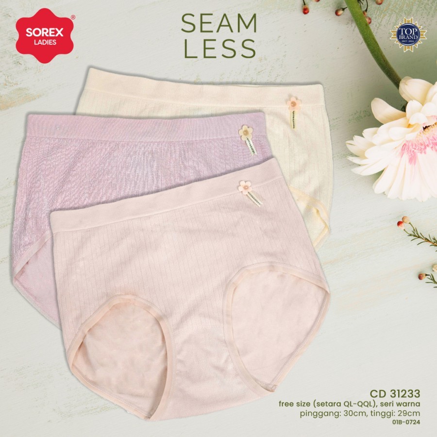 2pcs Sorex Cd Fashion Wanita Maxi Seamless Jumbo (Setara Size QL-QQL) CD 31233 31252