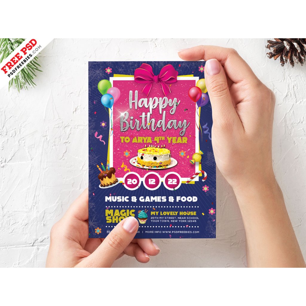 

Undangan Ulang Tahun Anak Desain Custom Birthday invitation party Birthday full color