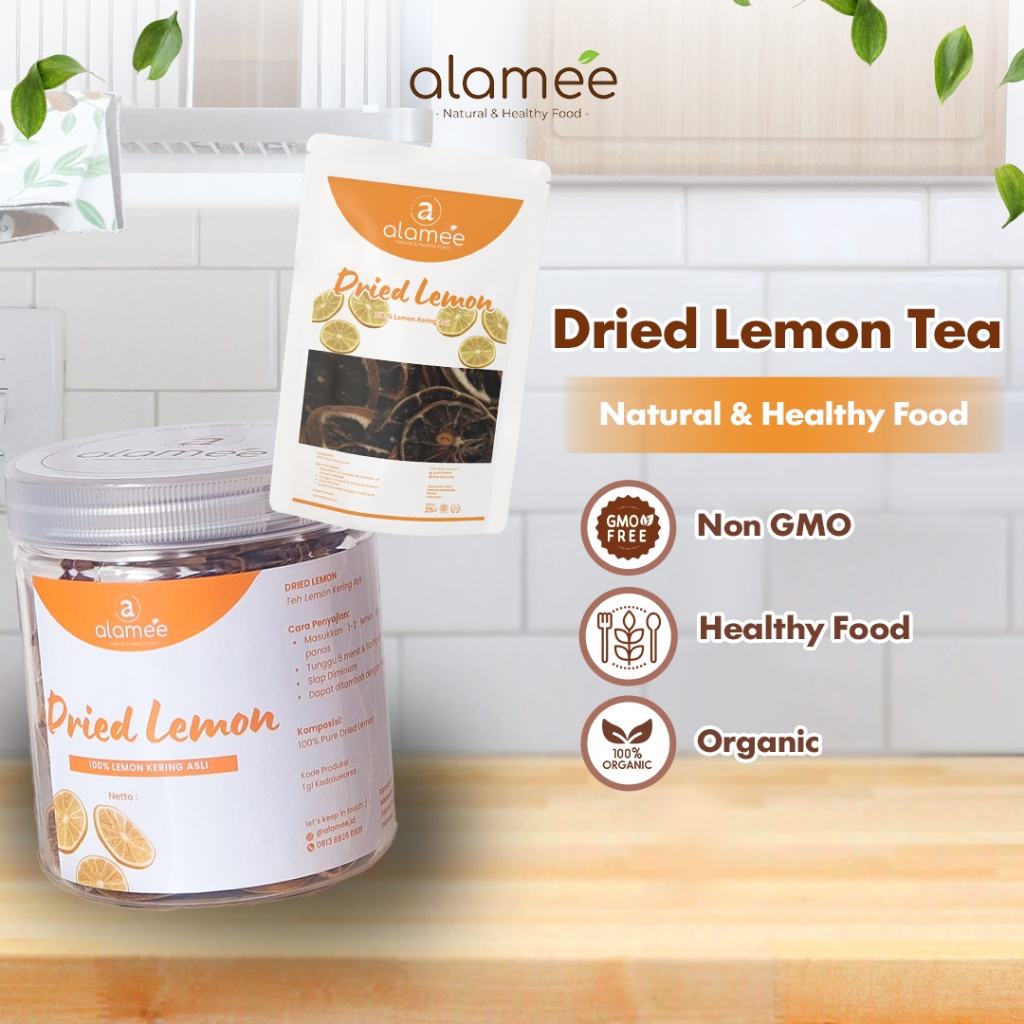 

ALAMEE Lemon Kering Dried Slice Tea Teh Herbal Iris Organik Minuman Herbal