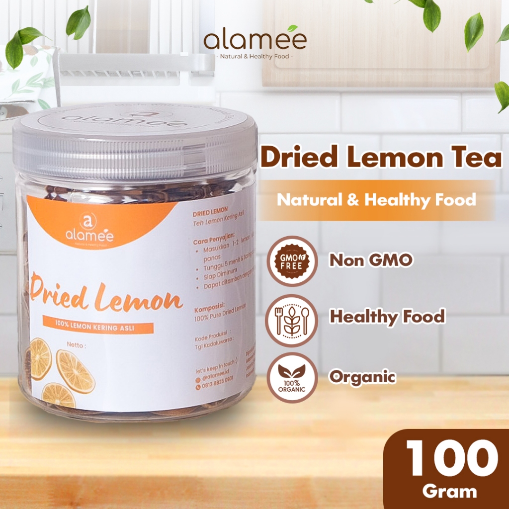 

ALAMEE Dried Lemon Tea Kering Slice Teh Herbal Iris Organik Minuman Herbal 100gr