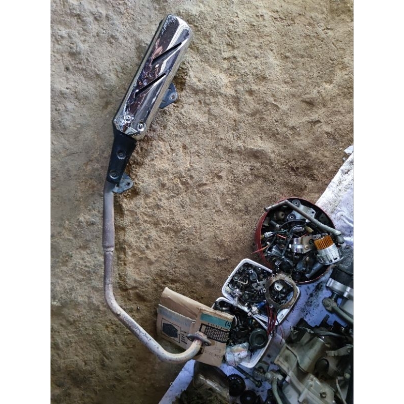 knalpot OLD Vixion ori copotan standar