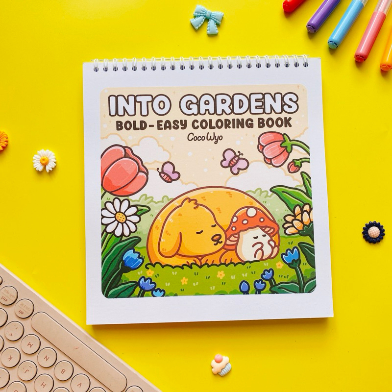 23bagusmenshop - Into Garden Bold & Easy Coloring Book Cocowyo