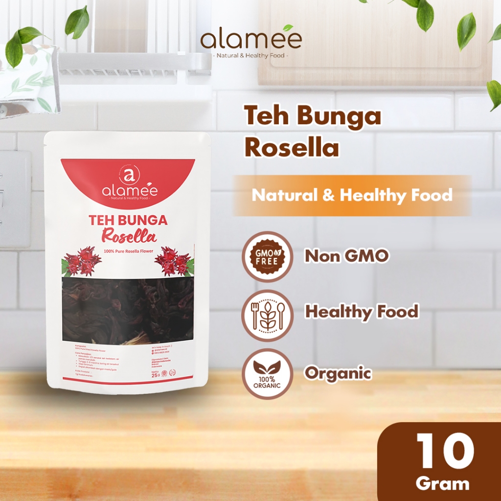 

Teh Bunga Rosella Tea Siap Saji Seduh Sehat 10gr Organic Organik Herbal Alami Teh Seduh